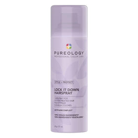 Pureology front packaging shows bottle and branding for reliable hold