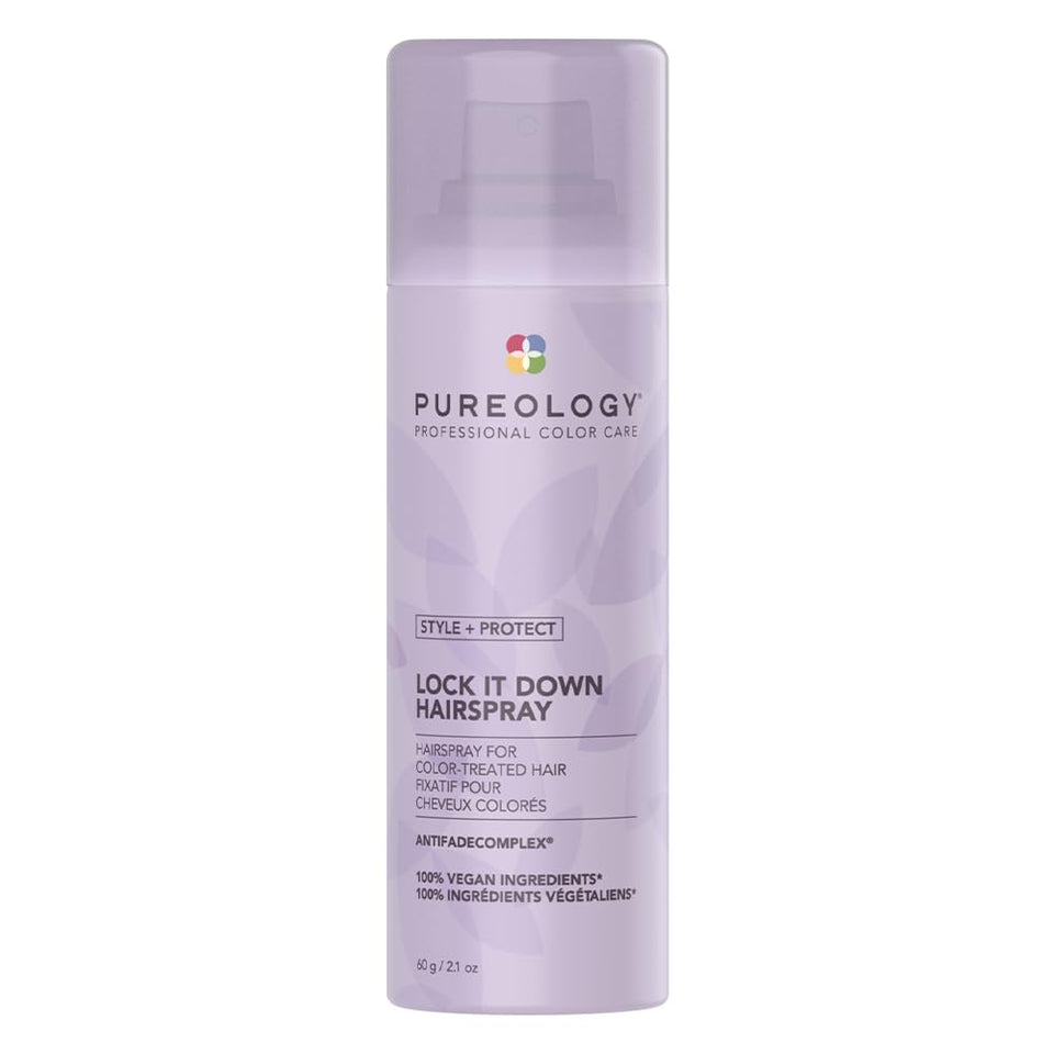 Pureology front packaging shows bottle and branding for reliable hold