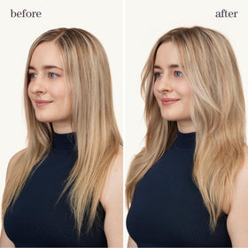 Pureology texture close-up showing fine mist for non-dulling shine