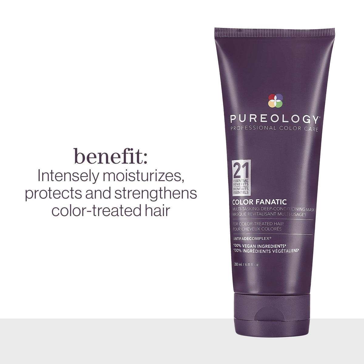 Pureology cream texture close-up highlighting rich moisturizing properties