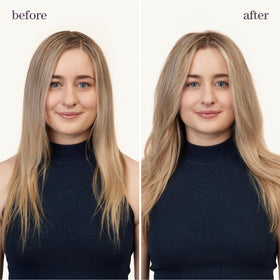 Pureology mist on fine hair closeup adding visible texture and lift