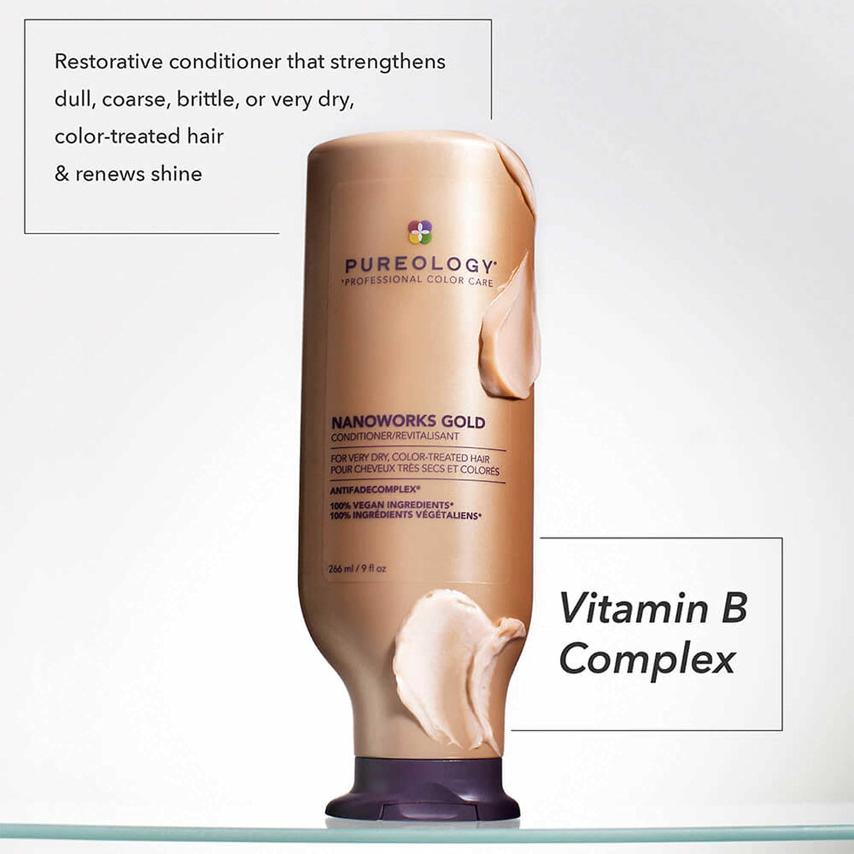 Pureology back label ingredients list and usage directions for color protection