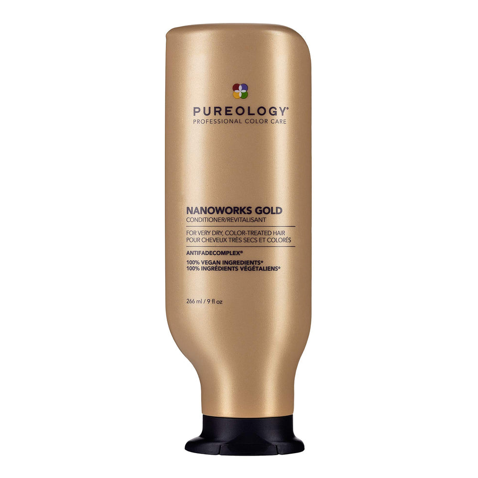 Pureology front packaging showing product and benefit of restorative conditioning