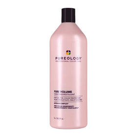 Pureology bottle front view showing branding and volumizing benefit