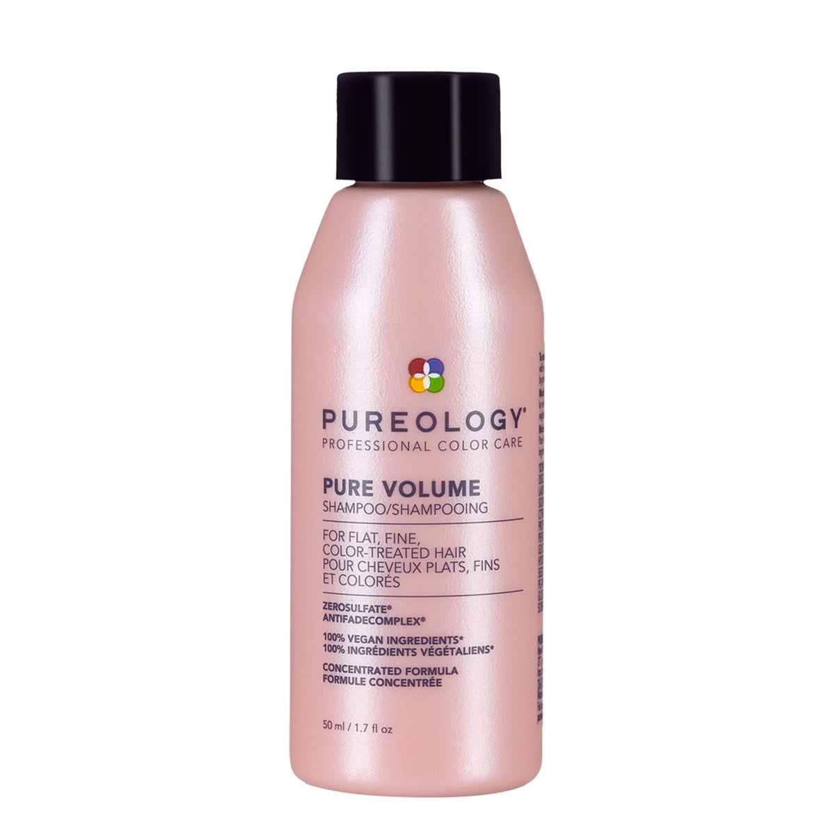 Pureology Pure Volume front bottle view showing label and travel-size benefit