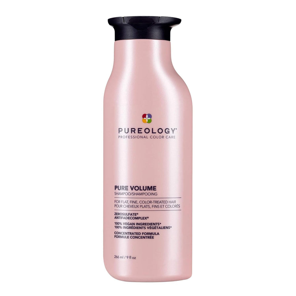 Pureology bottle front packaging showing clean design and volume claim