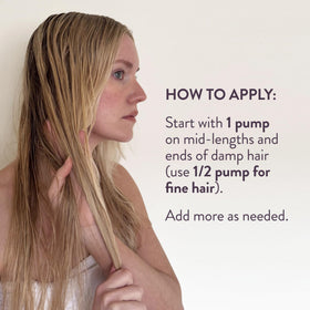 Pureology bottle in hand showing size and travel-friendly benefit