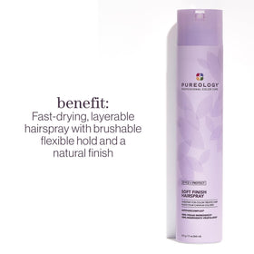 Pureology soft finish nozzle close-up illustrating precise, even spray