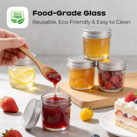 PureRoot jars filled with honey demonstrating portioning and presentation