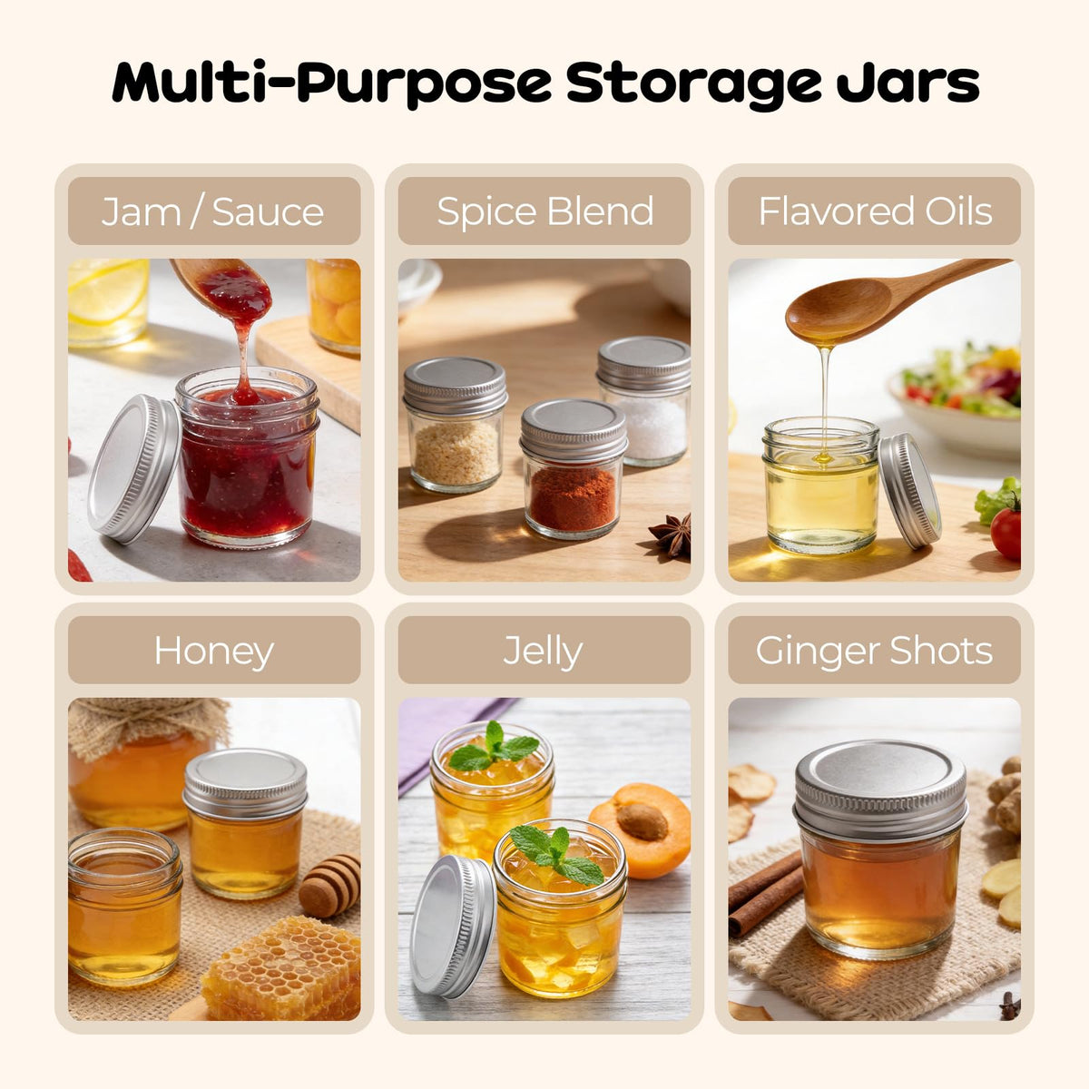PureRoot jar beside coin showing size comparison for servings