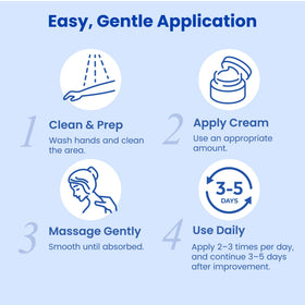 PURESKIN caregiver using cream on patient illustrating smooth application benefit