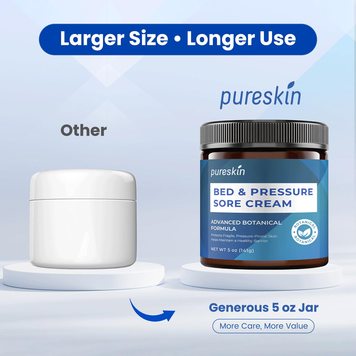 PURESKIN ingredient display with Aloe and Oatmeal showing natural soothing benefit