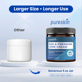 PURESKIN ingredient display with Aloe and Oatmeal showing natural soothing benefit