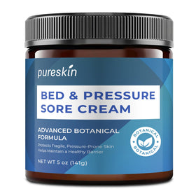 PURESKIN jar front view showing label and benefit of soothing care