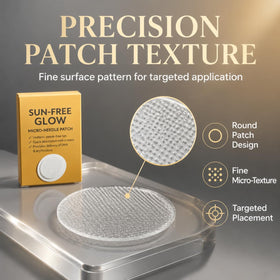 NRAEC PurevLab patches arranged in a compact travel kit for no-mess tanning on-the-go