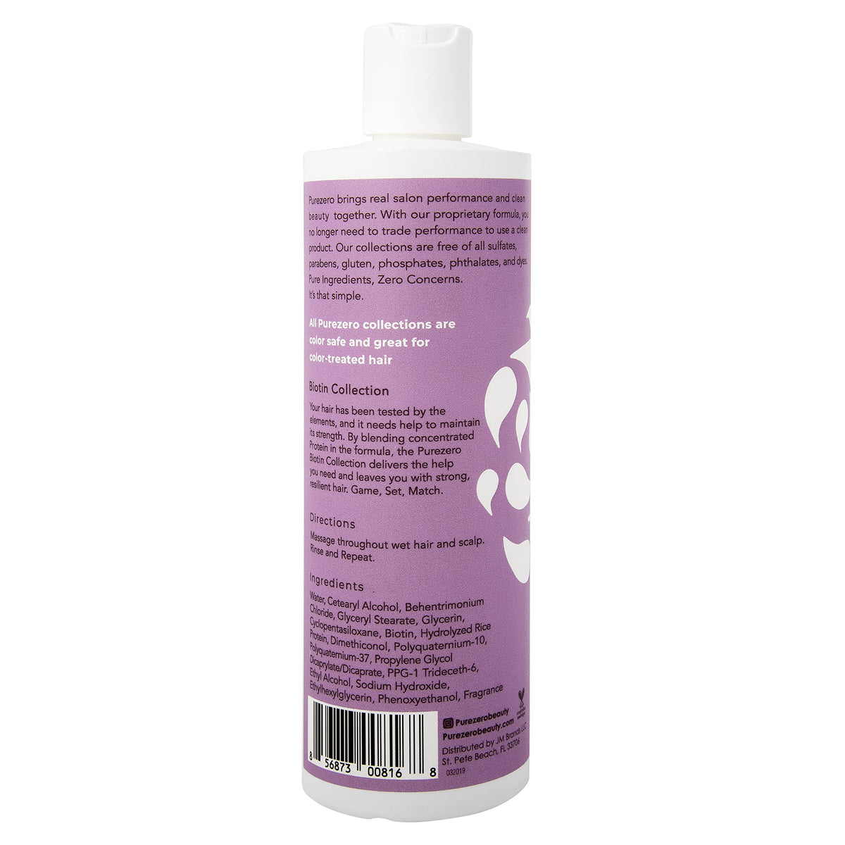 Model with voluminous hair after Purezero use showing fuller, thicker look