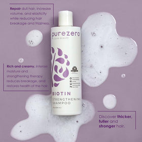 Purezero shampoo pump close-up demonstrating easy dispensing and control