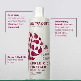 Purezero label close-up highlighting clean ingredients and pH balance benefit