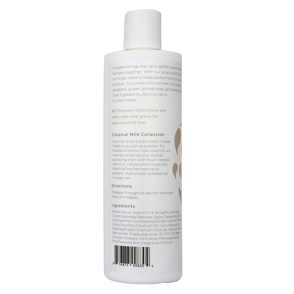 Purezero conditioner spread through hair demonstrating detangling