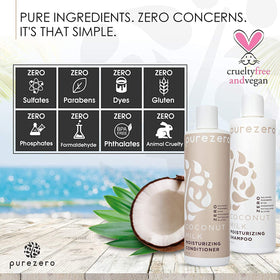 Purezero conditioner texture showing rich moisturizing consistency