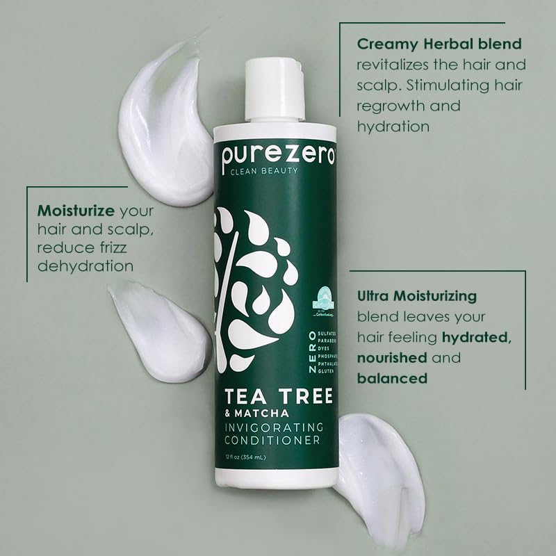 Purezero conditioner bottle close-up with pump for easy use