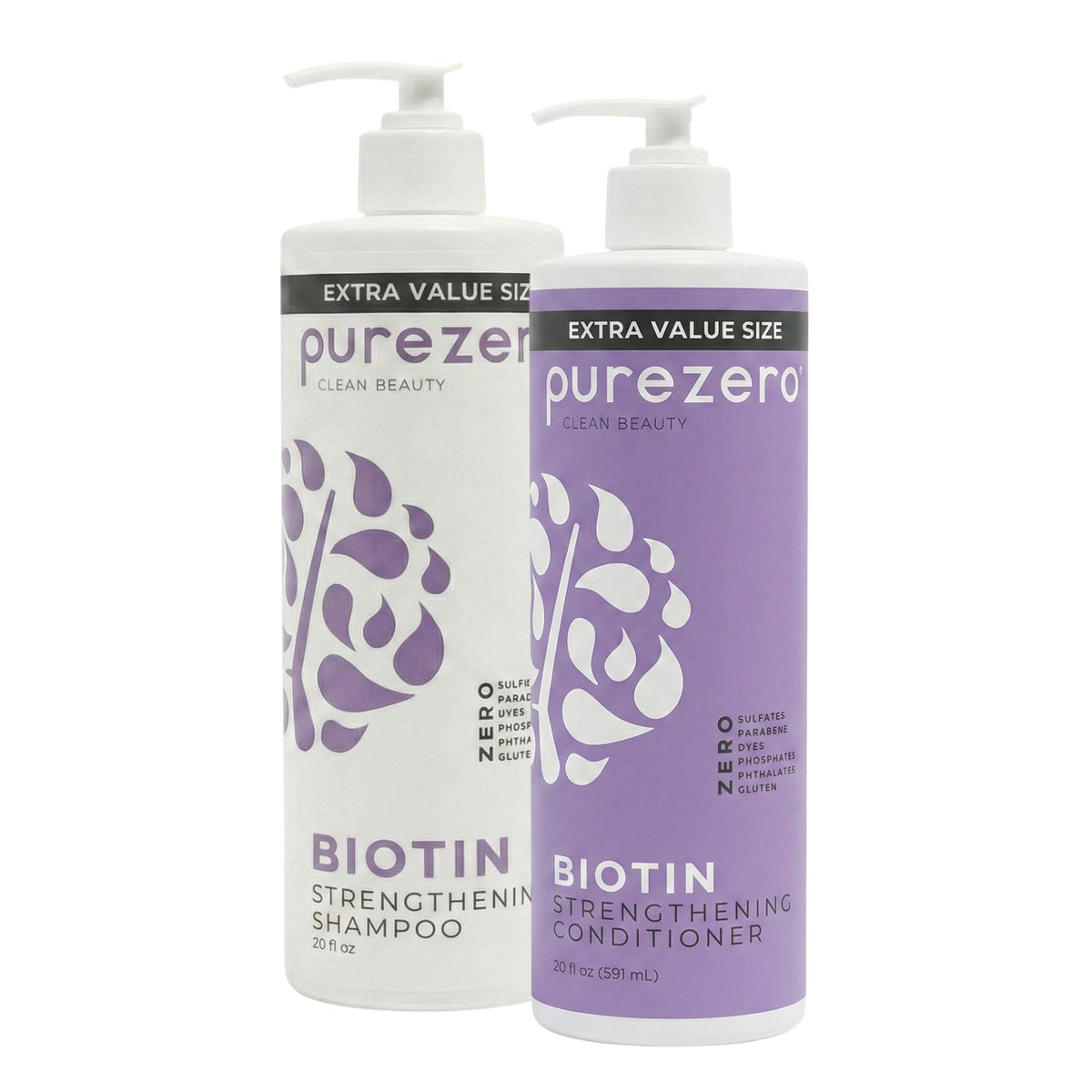 Purezero front packaging duo showing bottles and branding for easy identification and confidence