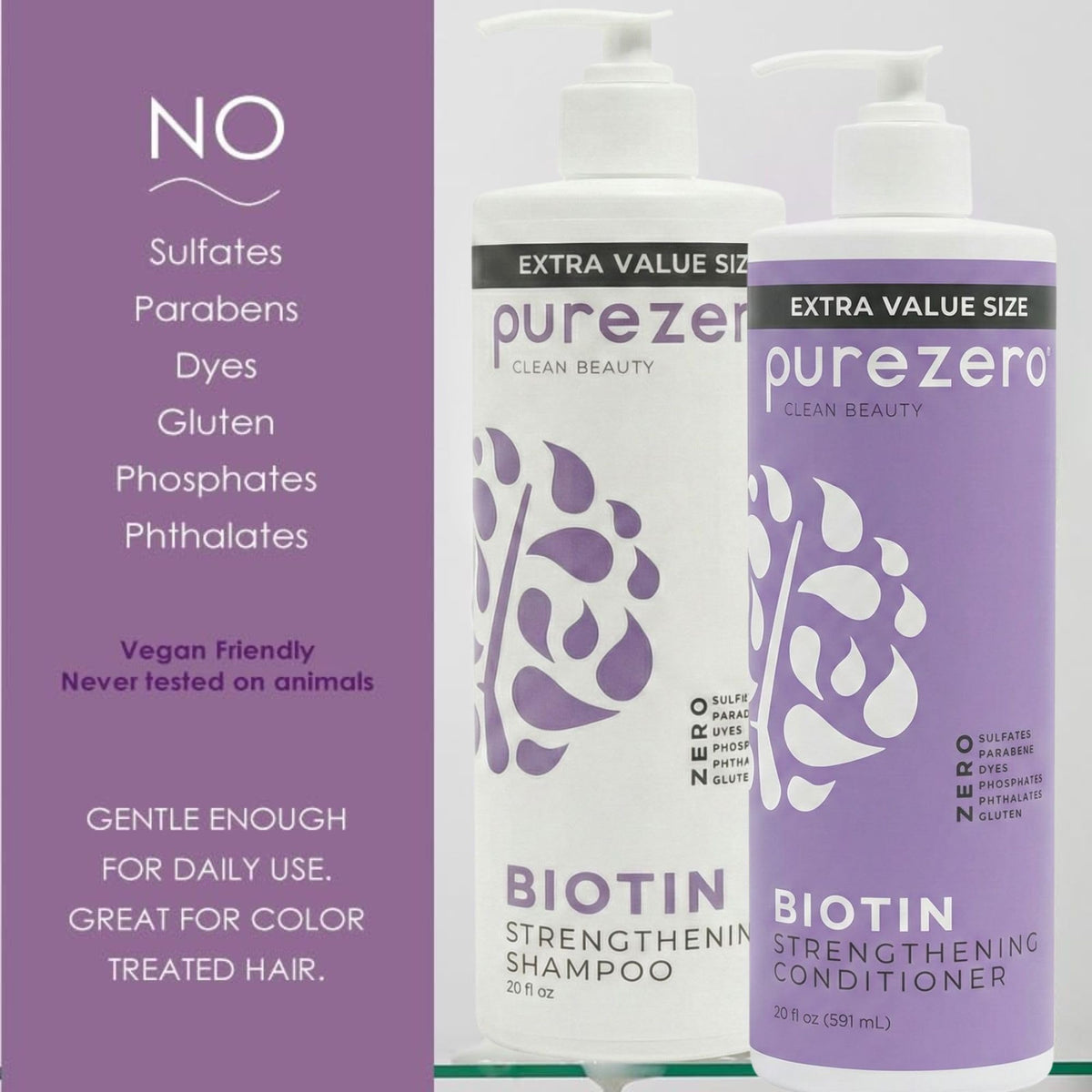 Purezero set staged in a bathroom lifestyle shot suggesting everyday salon-quality routine