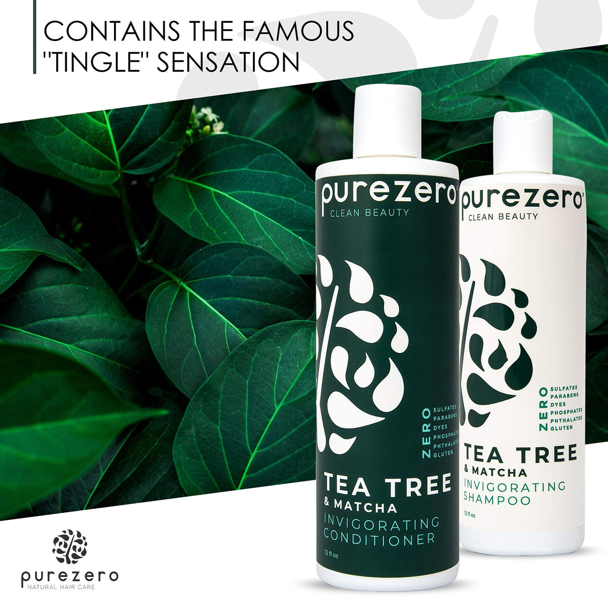 Person massaging Purezero into scalp for refreshed feeling