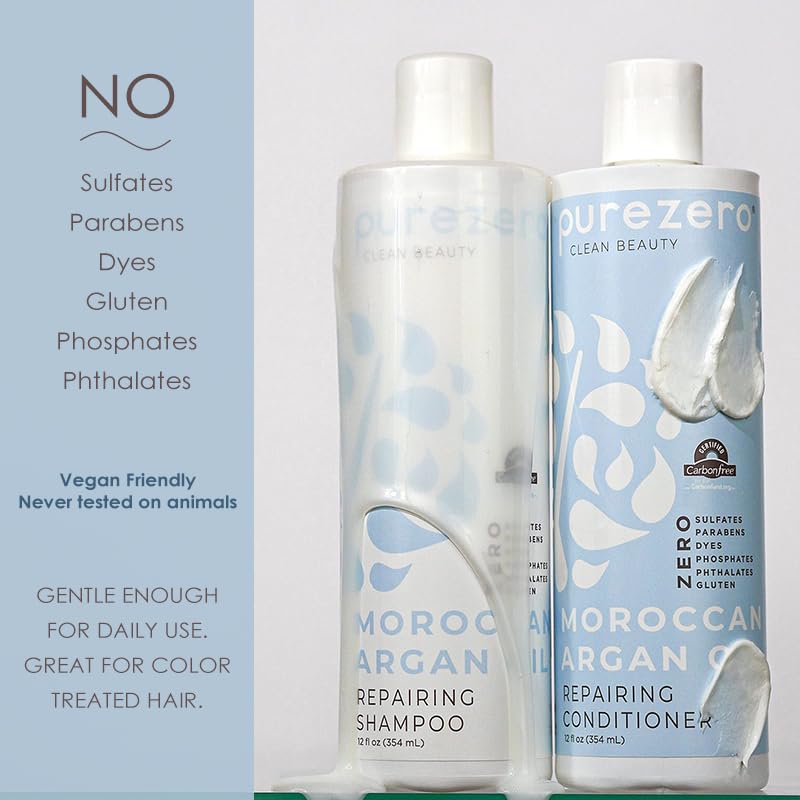 Purezero shampoo texture foaming to gently cleanse and preserve color