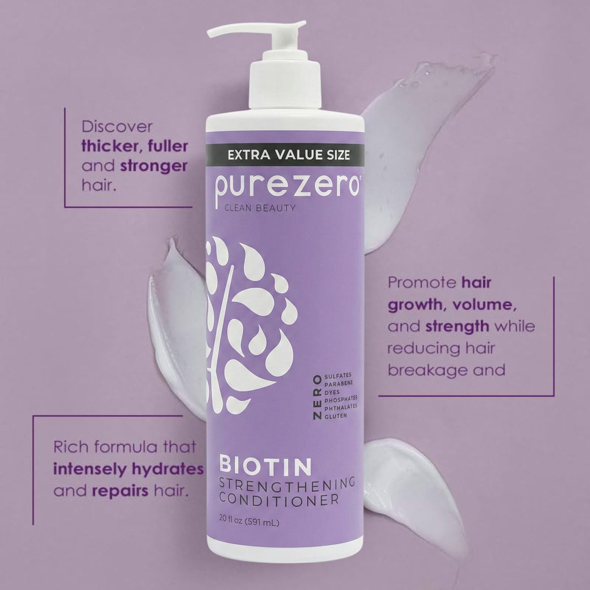 Purezero shampoo lather texture demonstrating gentle cleansing and lightweight foam