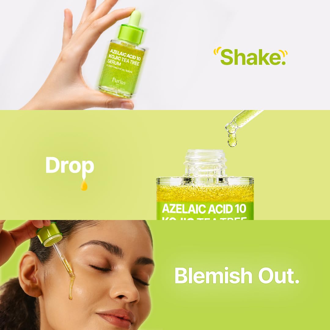 PURITO bottle staged in bathroom showing routine-friendly packaging