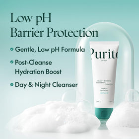 PURITO gel texture closeup demonstrating smooth, hydrating consistency