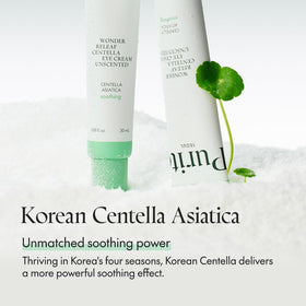 PURITO 30ml tube next to common items showing compact travel-ready size
