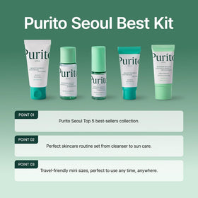 PURITO centella serum dropper detail showing concentrated calming treatment for sensitive skin