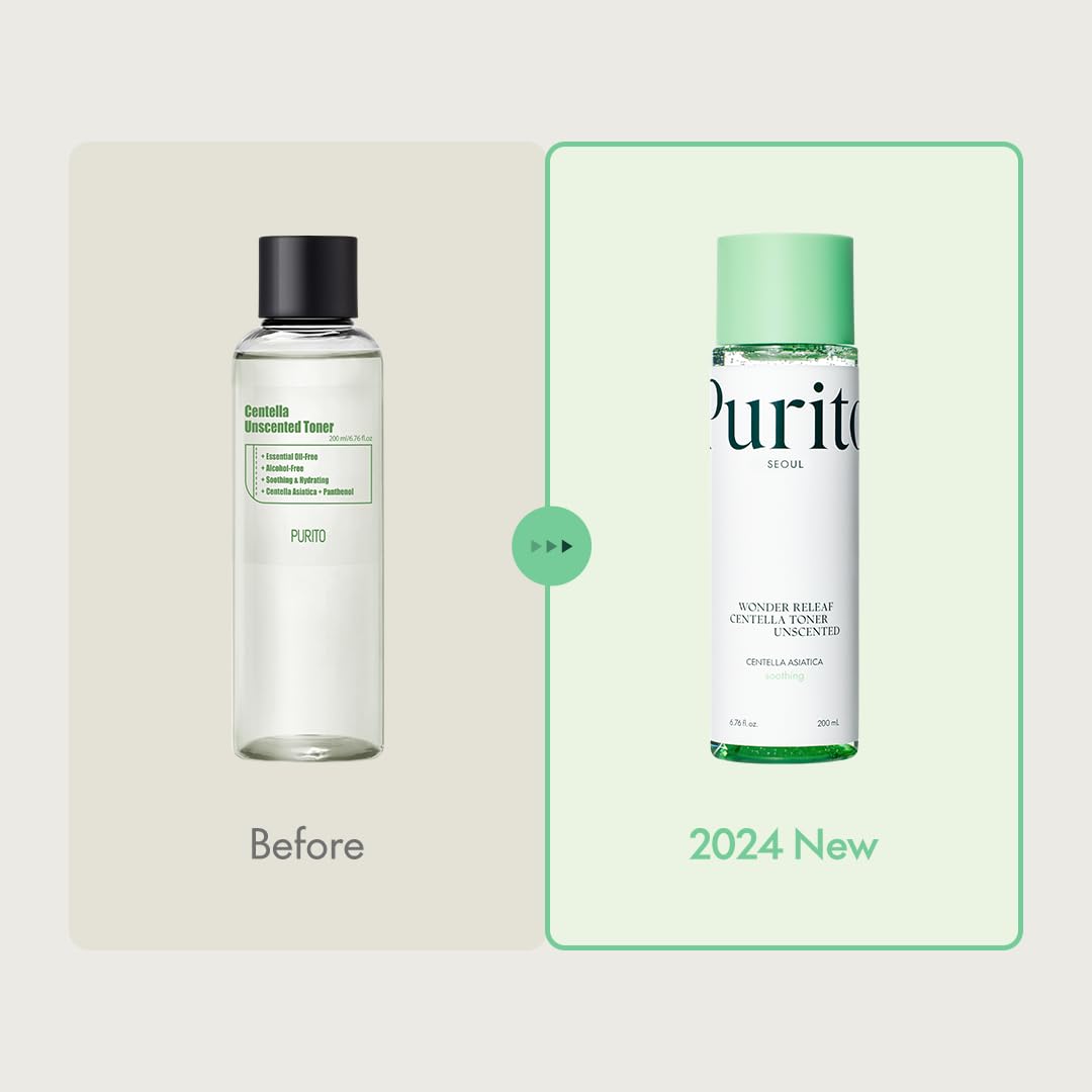 PURITO close-up of clear toner texture, demonstrates lightweight hydration