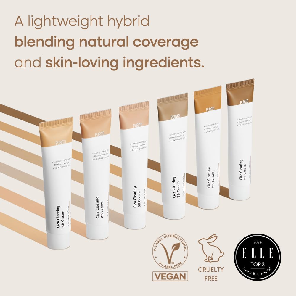 PURITO close-up of creamy BB texture, smooth application visual benefit