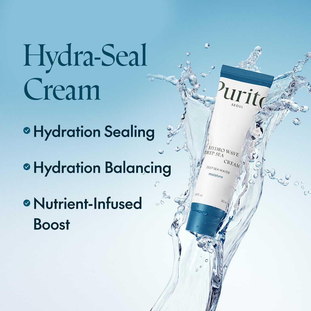 PURITO ingredient label highlighting deep sea water source and minerals