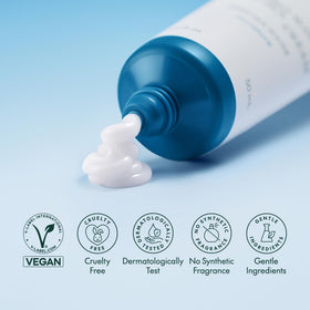 PURITO jar on bathroom shelf conveying daily routine hydration benefits