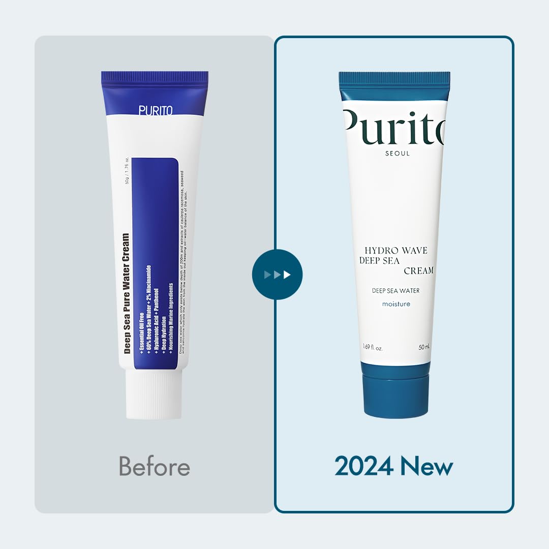 PURITO cream texture close-up illustrating lightweight, non-greasy feel