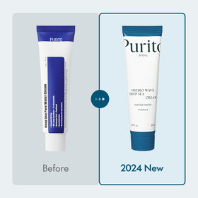 PURITO cream texture close-up illustrating lightweight, non-greasy feel