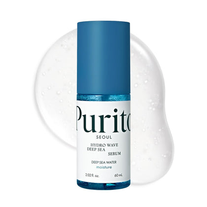 PURITO front bottle showing label and lightweight serum benefits