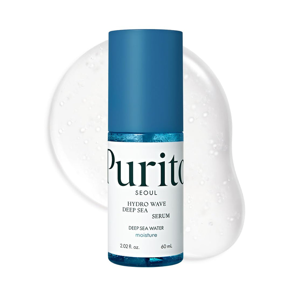 PURITO front bottle showing label and lightweight serum benefits