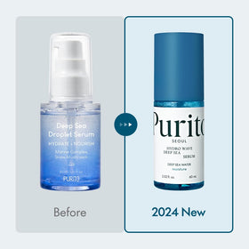 PURITO serum droplet texture highlighting quick absorption and hydration