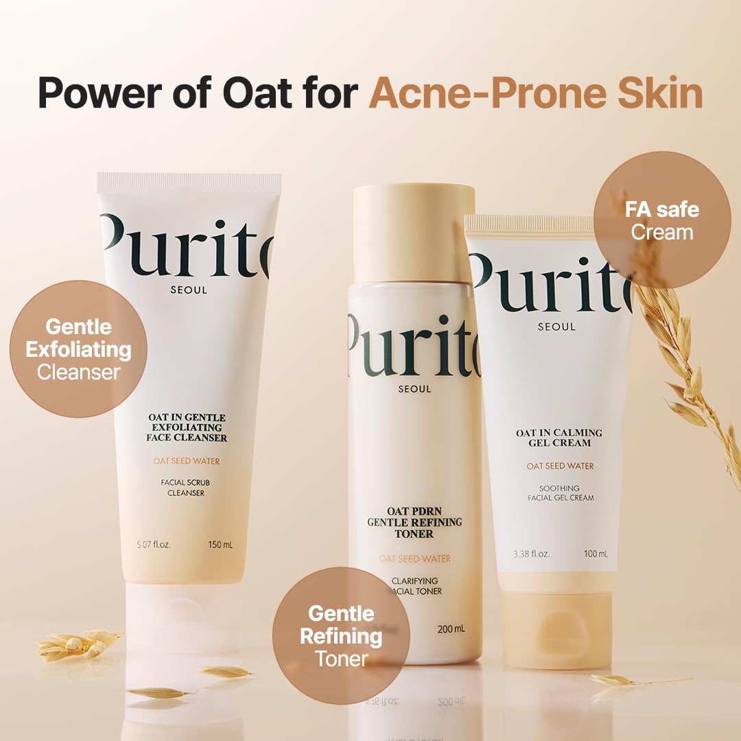 PURITO duo placed on bathroom shelf suggesting daily skincare routine