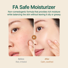 PURITO gel cream label closeup highlighting ingredients and calm benefit