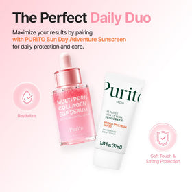 PURITO ingredient capsule visual showing targeted delivery for multi-layer action