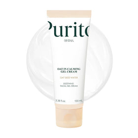 PURITO front jar view showing clean packaging and a soothing moisturizer benefit