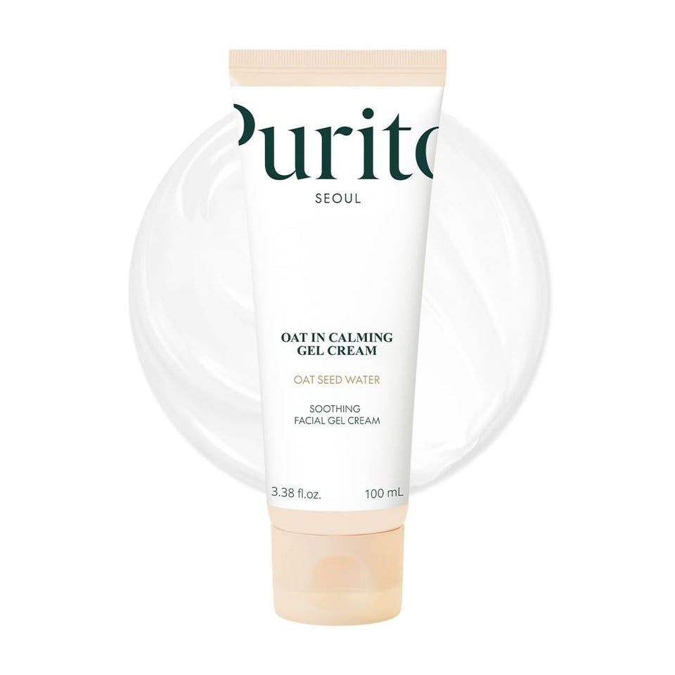PURITO front jar view showing clean packaging and a soothing moisturizer benefit