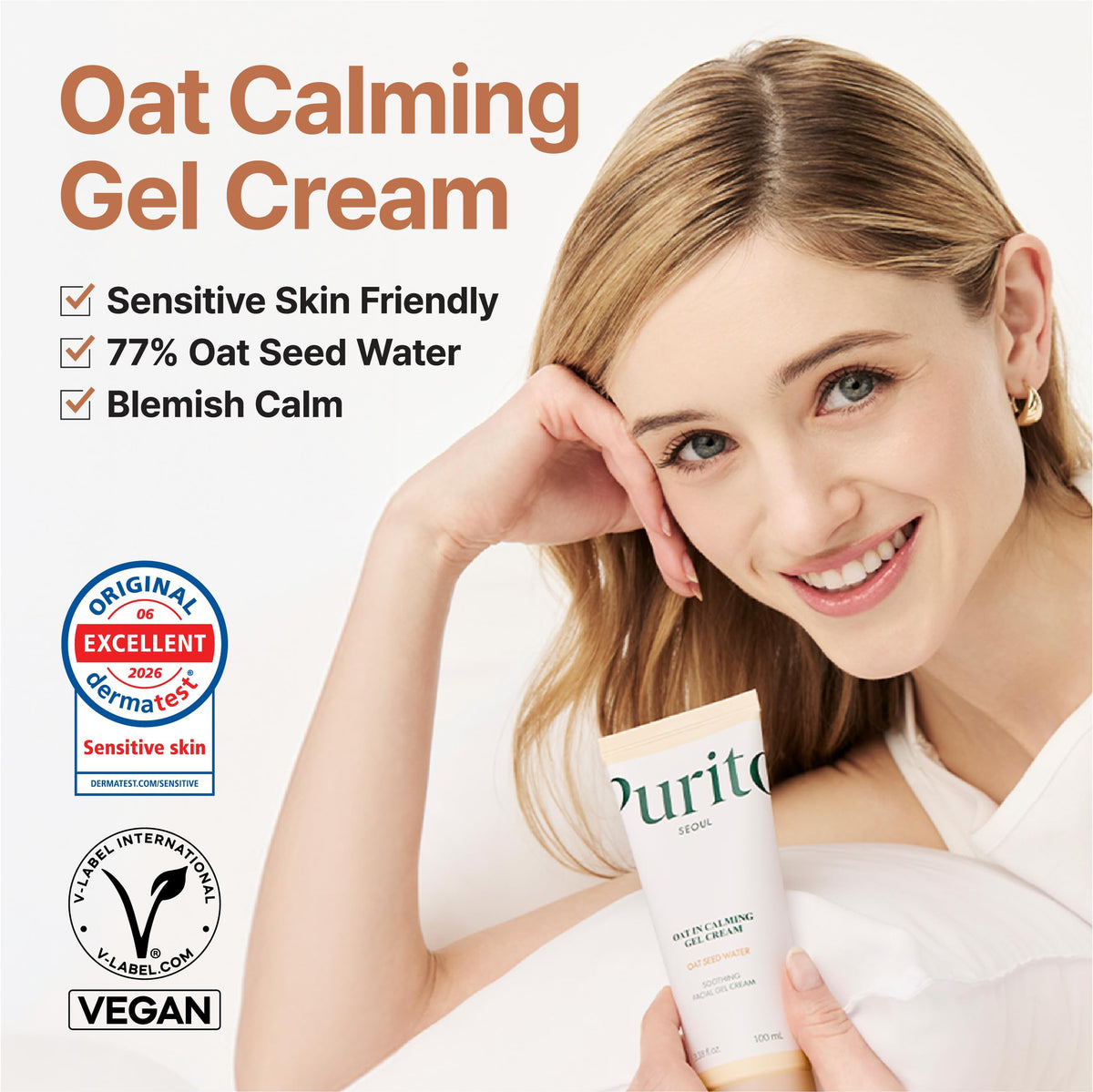 PURITO close-up of gel-cream texture highlighting quick-absorbing hydration