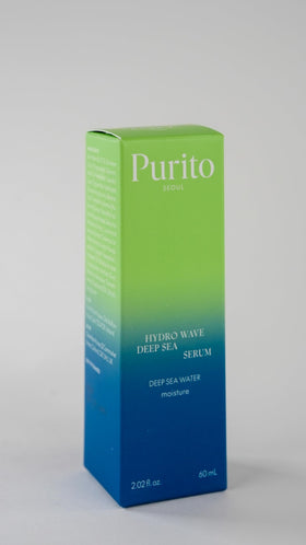 PURITO serum on a bathroom vanity conveying daily hydration routine